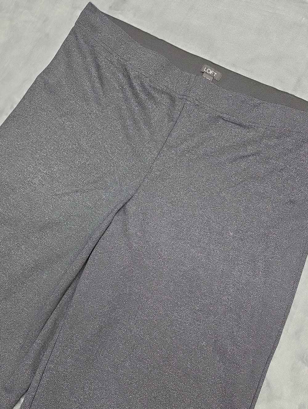 LOFT XL Wide-Leg Pants in Charcoal Gray